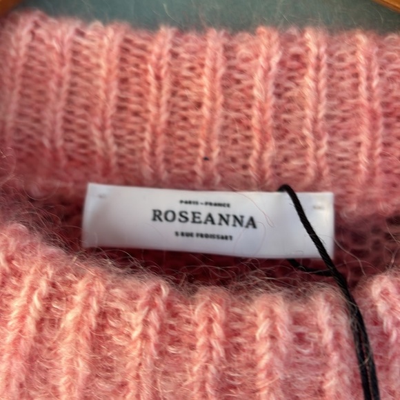 NWT Roseanna Wool Jumper Sweater Size 42 Mohair Blend Pink Cropped Slouch Soft - Picture 4 of 8